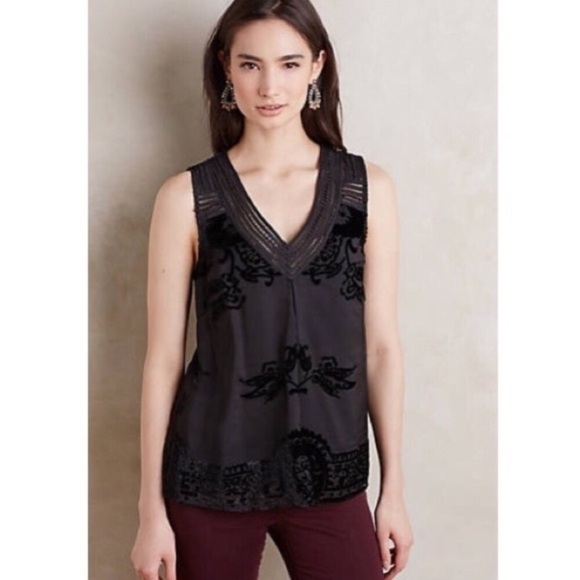 Anthropologie Tops - Meadow rue by Anthropologie Fanya velvet tank 😍